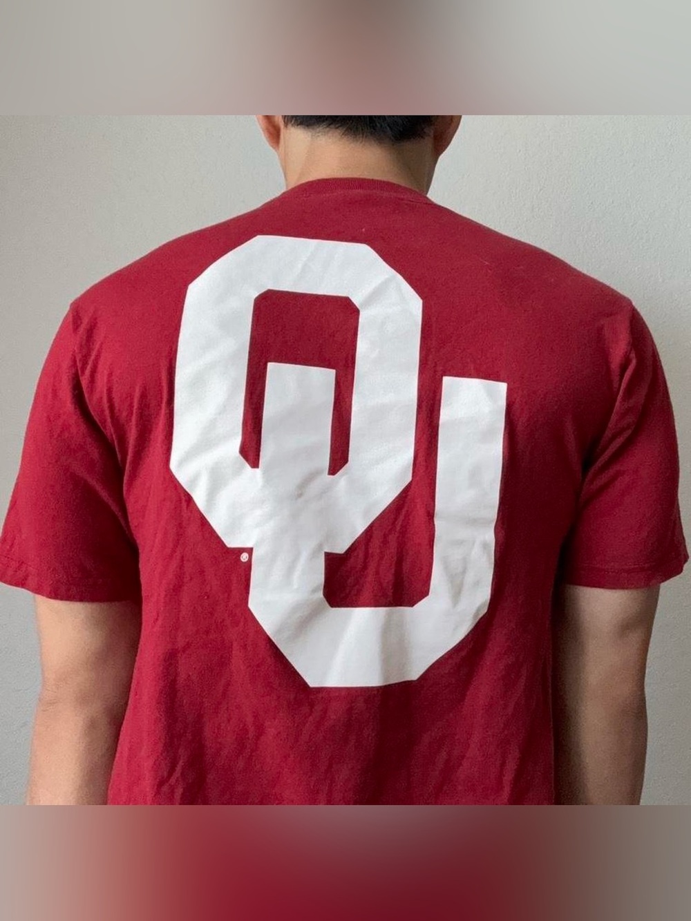 Vintage 2000s Nike x Oklahoma Sooners Football Graphics Red Tee Shirt